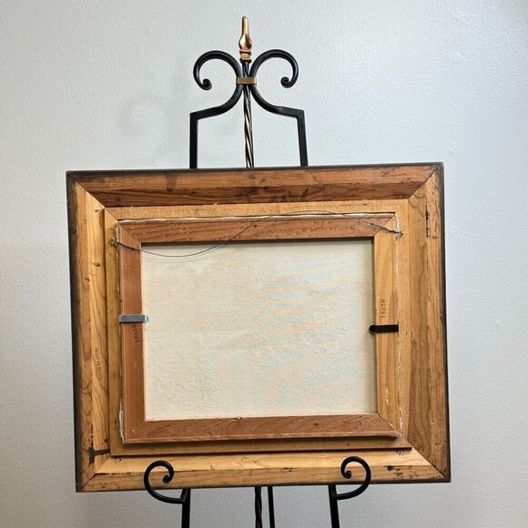 Vintage 1982 "Winter Mountain" Original Oil Painting by Hazel Steven 27" x 23" - Picture 3 of 16